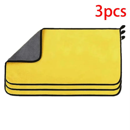 1/2/3/6/10pcs 30X60cm Microfiber Car Cleaning Towels Soft Quick Drying for Windows Mirrors Wiping Rags Double Layer Wash Cloth Beauty World Shop