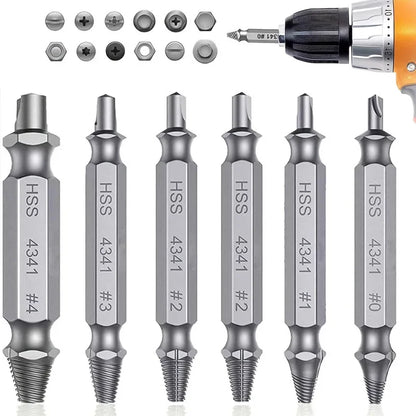 Damaged Screw Extractor Set HSS Drill Bit Stripped Broken Remover Small Easily Quickly Take Out Kit Easy Demolition Power Tools Beauty World Shop