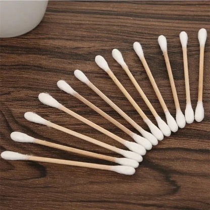 500pcs Double Head Cotton Swab Women Makeup Cotton Buds Tip for Wood Sticks Nose Ears Cleaning Health Care Tools Beauty Fashion