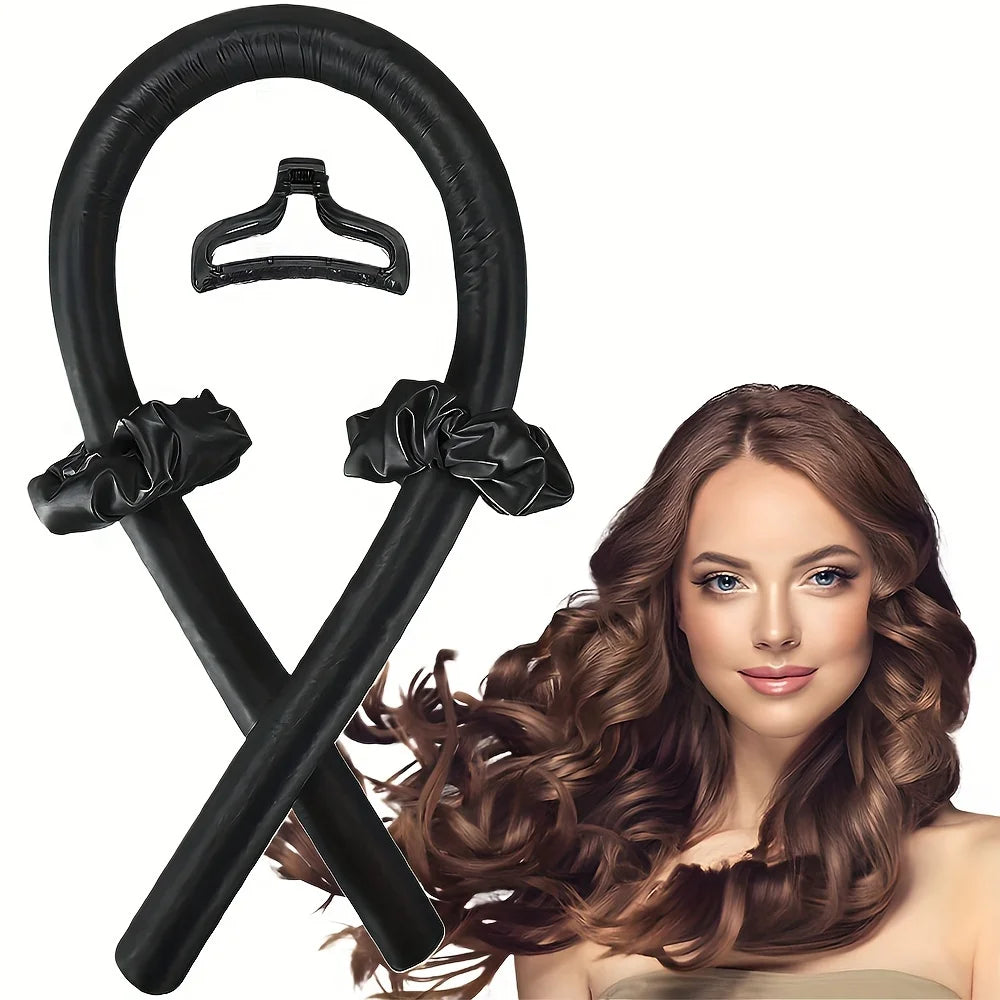 4pcs in 1 Sponge Hair Curlers with 1 Clips & 2 Scrunchies - Soft Curling Rods for Long/Short Hair, DIY Styling Tools Beauty Fashion