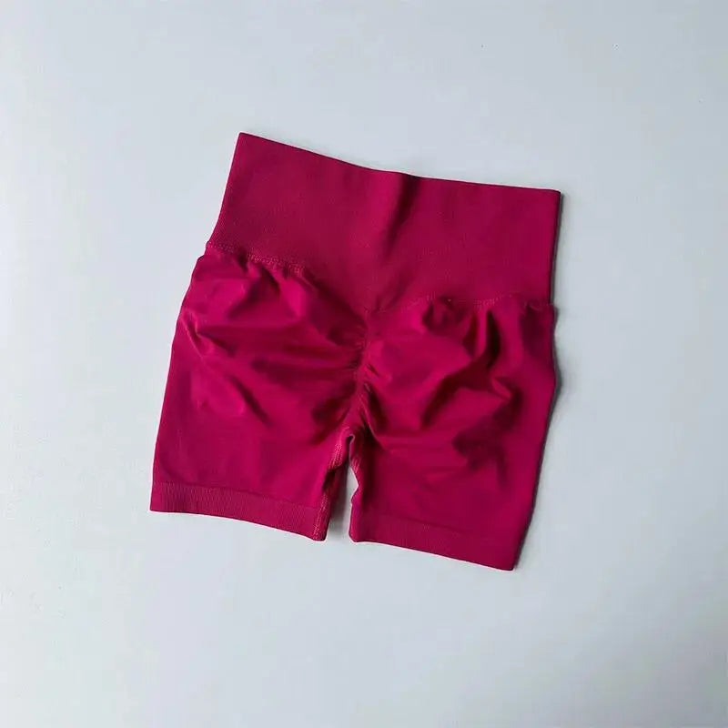 women's high-waisted hip-enhancing sport shorts, with waist shaping, slimming effect, quick-drying hip, three-point fit leggings Beauty World Shop