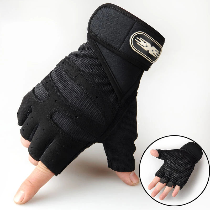 1Pair Gym Gloves for Men Women Fitness Weight Lifting Wristband Gloves Training Sports Exercise Cycling Glove Shockproof Beauty World Shop