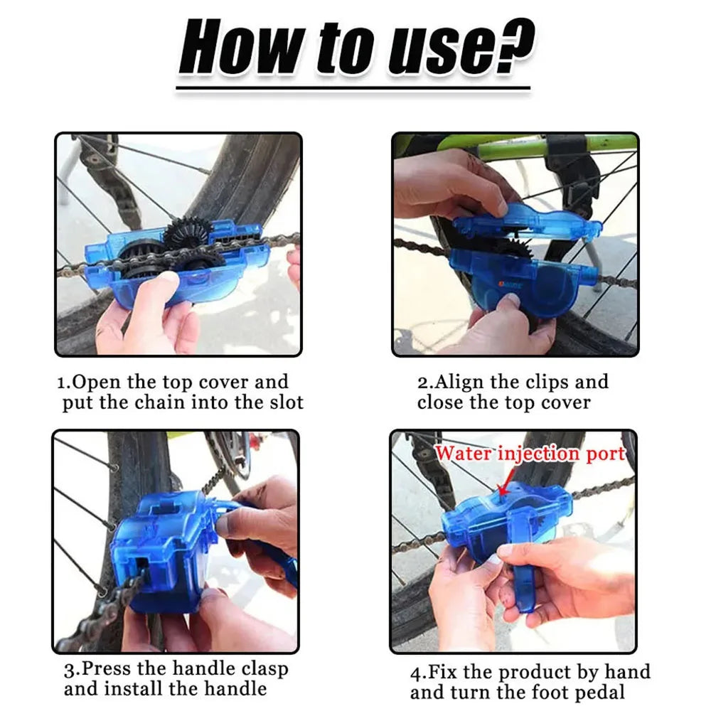 Bicycle Chain Cleaner Cycling Cleaning Kit Bike Wash Tool Set Bike Protection Oil Portable Outdoor Mountain Bicycle Repair Tools Beauty World Shop