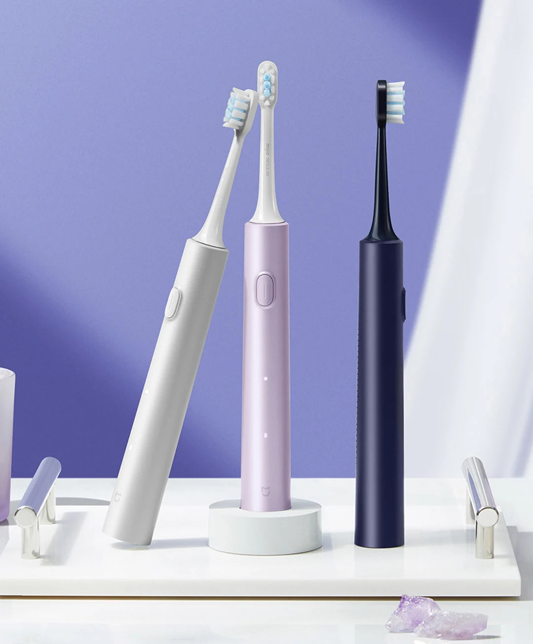 Mijia Sonic Electric Toothbrush T302 3colors 4 Brush Heads IPX8 Water Proof 360° Wireless Charging 4 Modes Cleaning Teeth Beauty World Shop