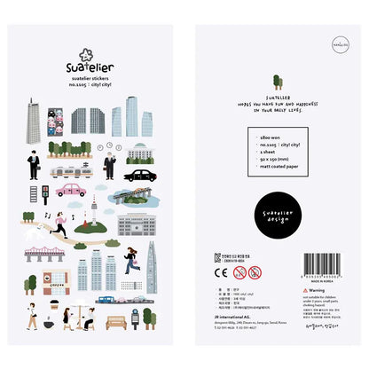Korean Import Original Suatelier Collection Kawaii Daily Stickers Scrapbooking Diy Journal Stationery Sticker Deco Art Supplies Beauty World Shop