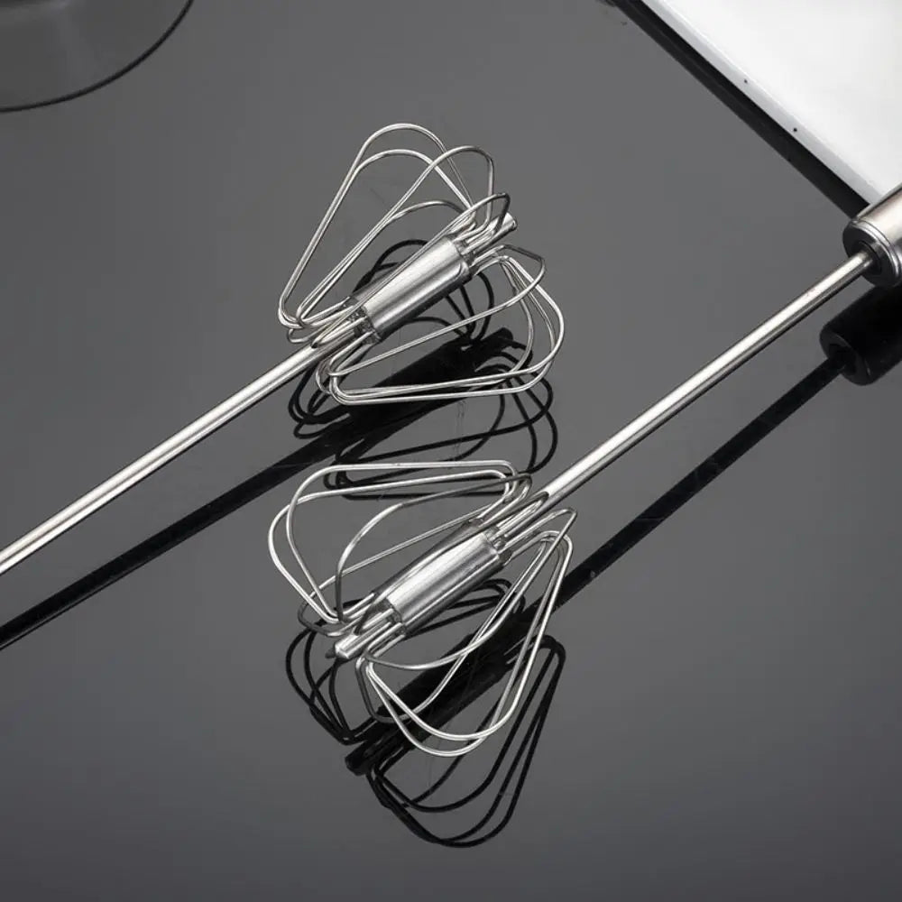 Stainless Steel Rotary Whisk Semi-Automatic Mixer Manual Whisk Household Cream Eggs Baking Gadgets Beauty World Shop