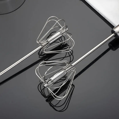 Stainless Steel Rotary Whisk Semi-Automatic Mixer Manual Whisk Household Cream Eggs Baking Gadgets Beauty World Shop