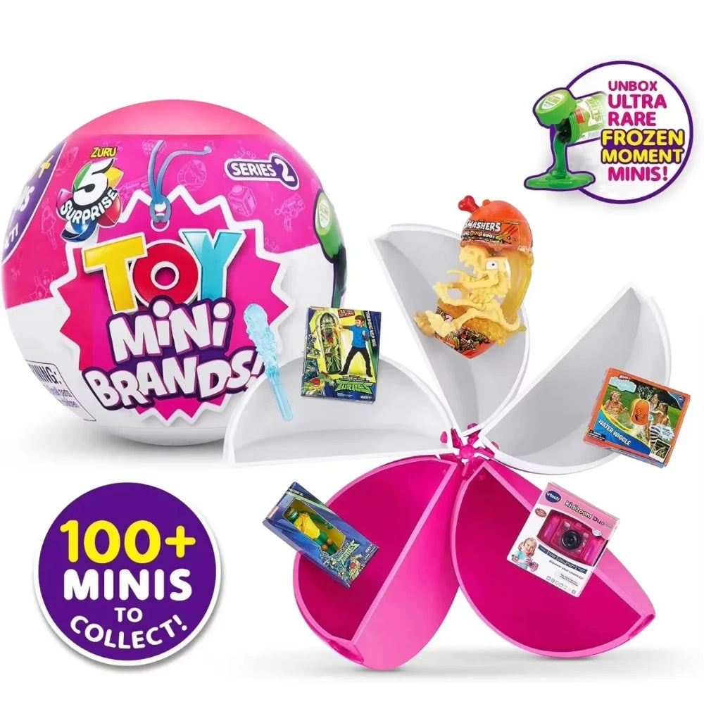 Zuru 5 Surprise Mini Brands Capsule Toys Mystery Blind Box Fashion Surprise Ball Real Miniature Doll Collectible Toys Gifts Beauty World Shop