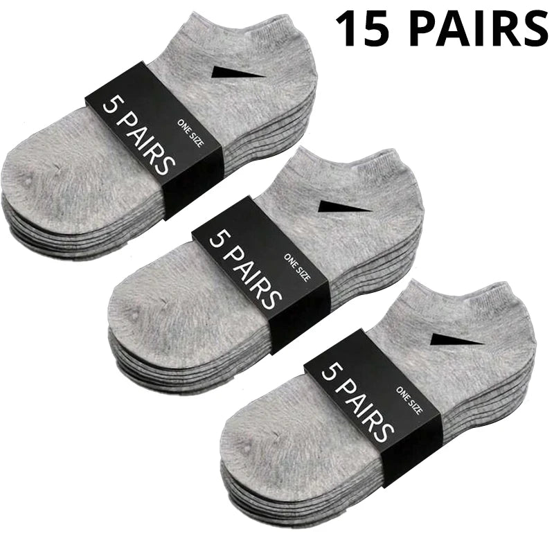 5/10 /20/30 Pairs Unisex Casual Plain Color Boat Socks Thin Breathable Comfy Anti Odor Sweat-absorbing Ankle Socks For Men Women Beauty World Shop