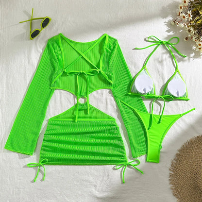 2026 Sexy Bikinis Female Swimsuits Women's Three-Piece Swimwear Beach Swim Wear Bathing Suits Brazilian Bikini Set Pool Bather Beauty World Shop