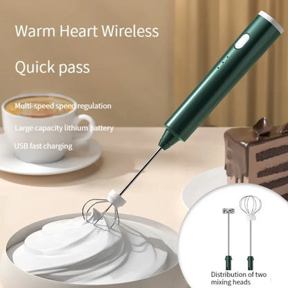 1 PCS USB Rechargeable Handheld Egg Beater 3 Speeds Electric Milk Frother Foam Maker Mixer Coffee Drink Frothing Wand Foamer Beauty World Shop