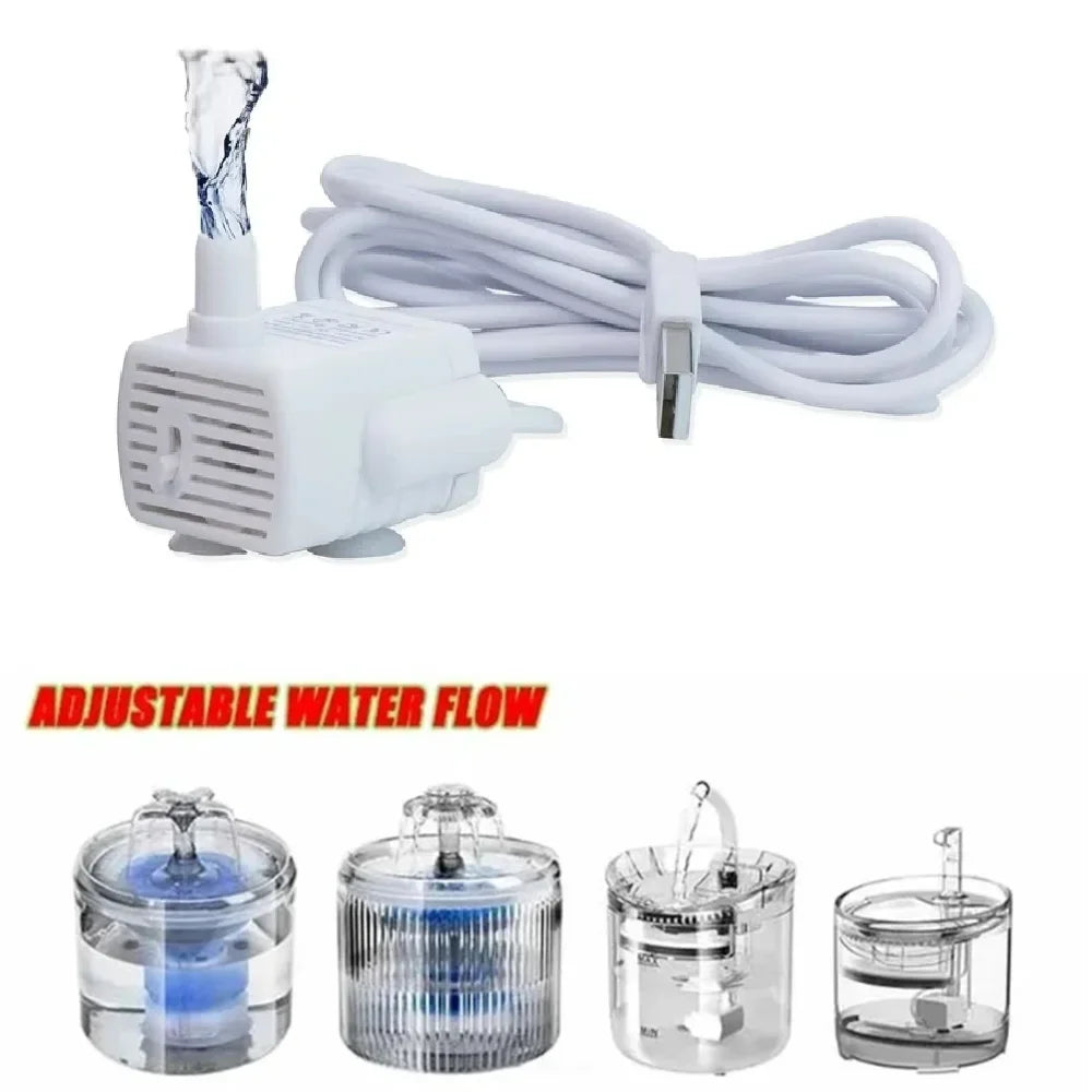 Water Pump Pet Cat Water Dispenser Anti Dry Burning Motor Cat Flower Water Dispenser Water Dispenser Fish Tank Submersible Pump Beauty World Shop