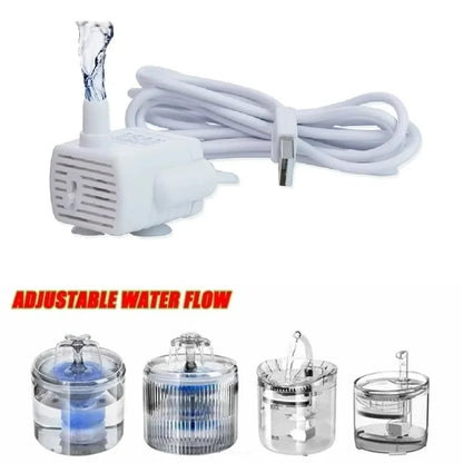 Water Pump Pet Cat Water Dispenser Anti Dry Burning Motor Cat Flower Water Dispenser Water Dispenser Fish Tank Submersible Pump Beauty World Shop