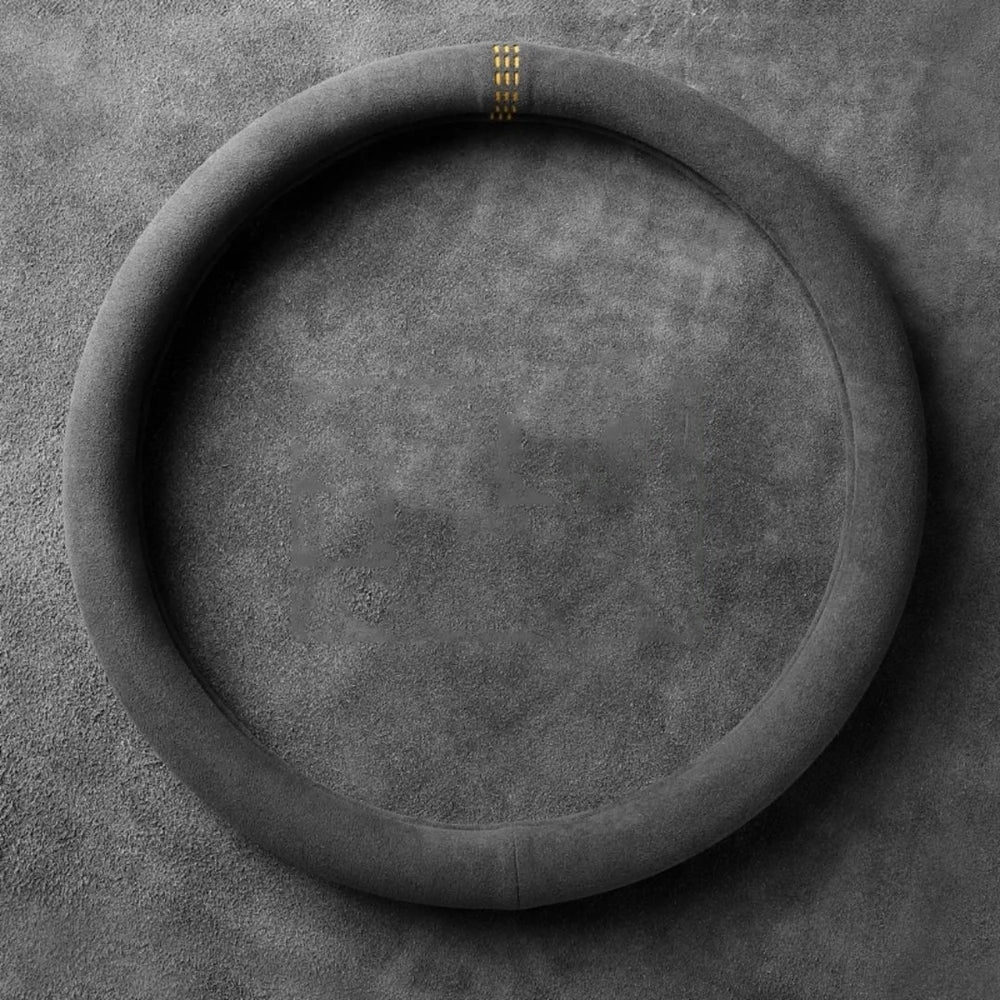 Car Steering Wheel Covers Cowhide Suede Steering Wheel Cover Wrap Universal 37-38cm Breathable Steering Covers Car Accessories Beauty World Shop