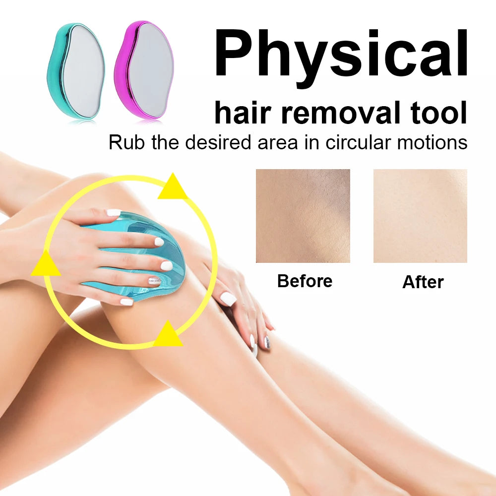 Hair Removal Physical Epilators Crystal Hair Eraser Safe Easy Cleaning Reusable Body Smooth Beauty Depilation Tools Beauty World Shop