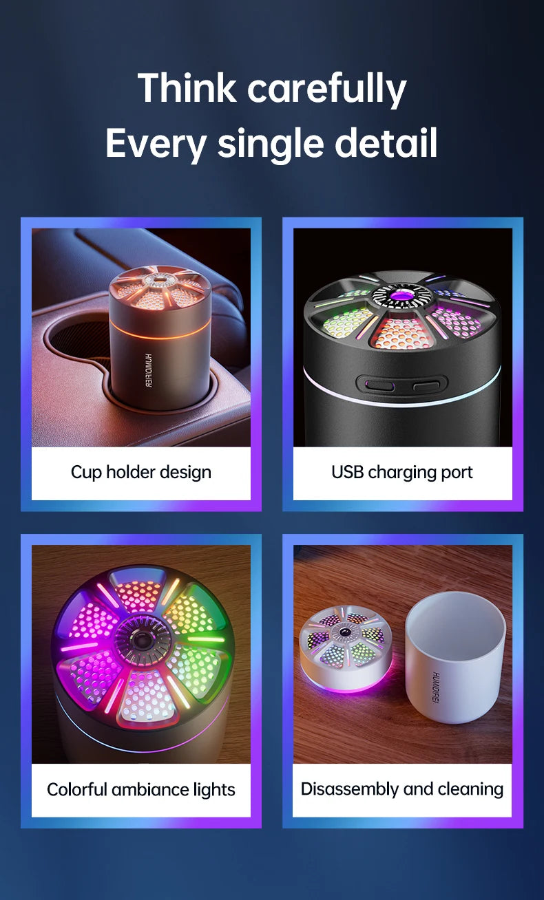 180ML mini air humidifier aromatherapy diffuser essential oil aromatherapy spray household bedroom car mounted mute humidifier Beauty World Shop