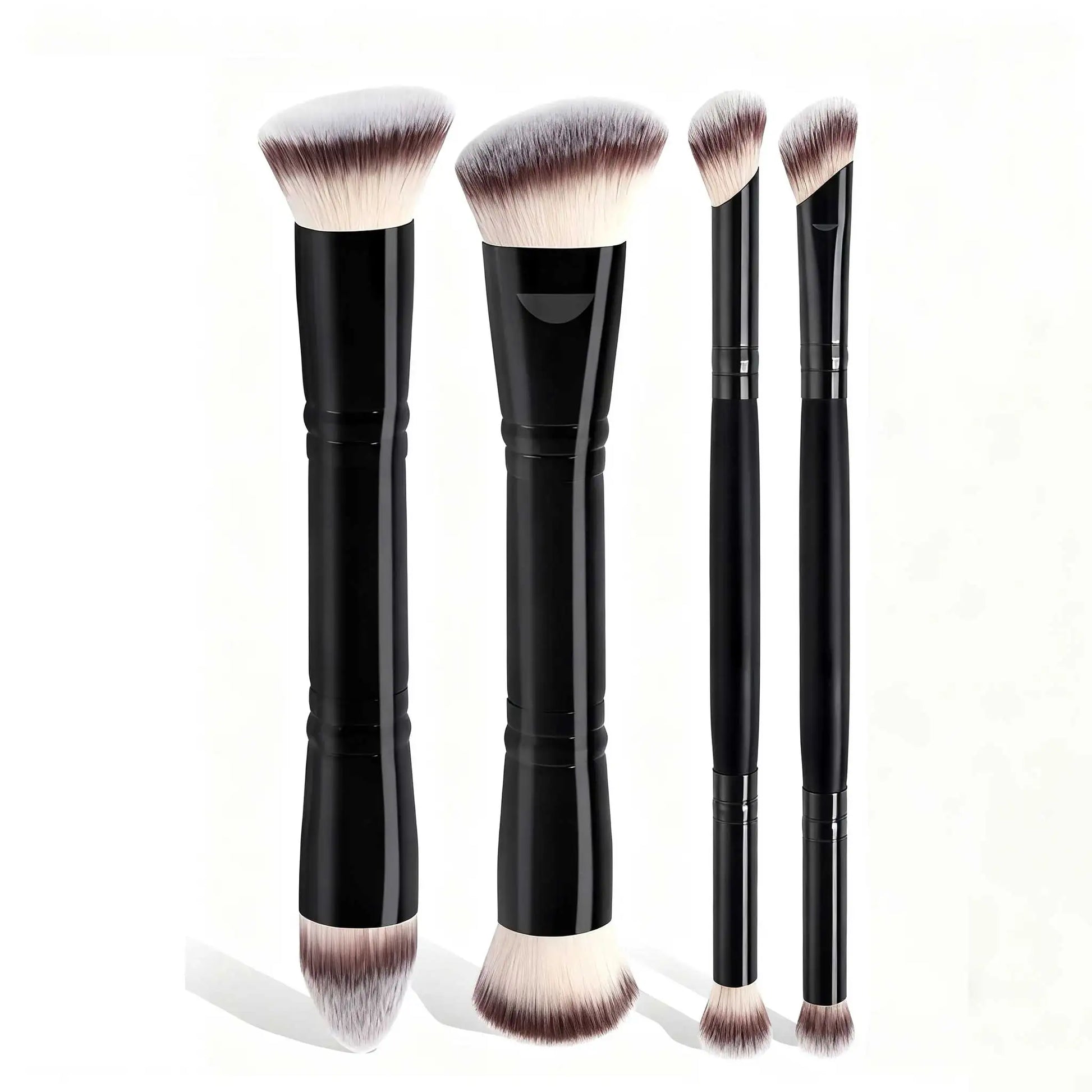 4pcs Basic Makeup Brushes Set With Box Dual-ended Foundations Powder Blush Details for Eyeshadow Brushes Beginner Travel Beauty World Shop