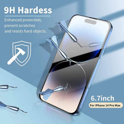3/5PCS Glass Screen Protector Phone Case for IPhone 12 11 13 14 15 16 Pro Max Mini XS XR X 8 Plus 14Pro 13Pro IPones Front Cover Beauty World Shop