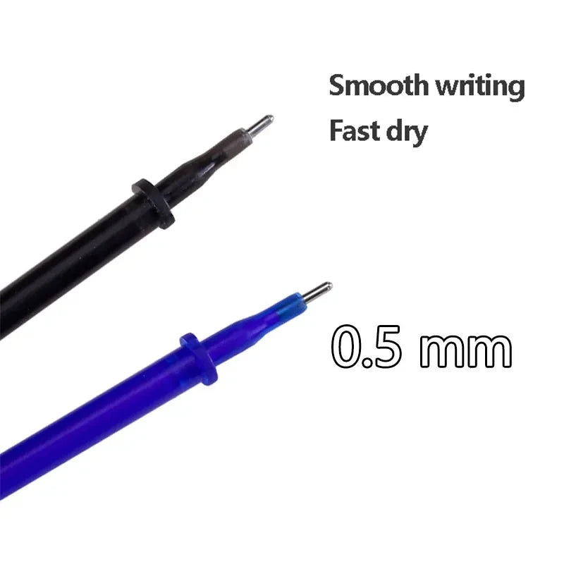 Erasable Gel Pen Set Ballpoint Pens Rod 0.5mm Refills Muti-Colors Ink Washable Handle Stationery School Office Writing Supplies Beauty World Shop