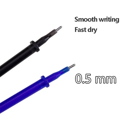 Erasable Gel Pen Set Ballpoint Pens Rod 0.5mm Refills Muti-Colors Ink Washable Handle Stationery School Office Writing Supplies Beauty World Shop