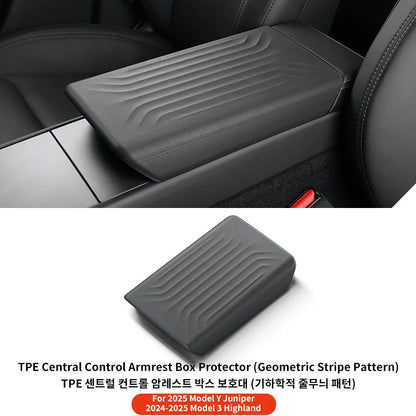 YZ For Tesla Model 3 Y Highland Juniper Car Center Console Armrest Pad Soft Case Central Armrest Box Cover 2026 Auto Accessories Beauty World Shop