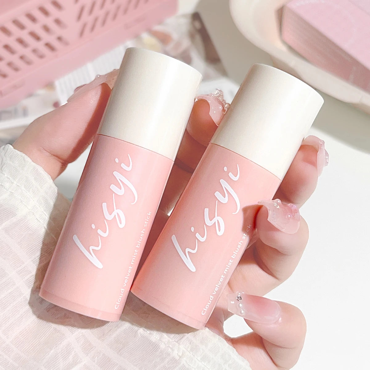 HISYI Yunrou Soft Fog Blush Stick - Energetic and Bouncy, Korean Style, Brightening, Dual-Use for Lips and Cheeks Beauty World Shop