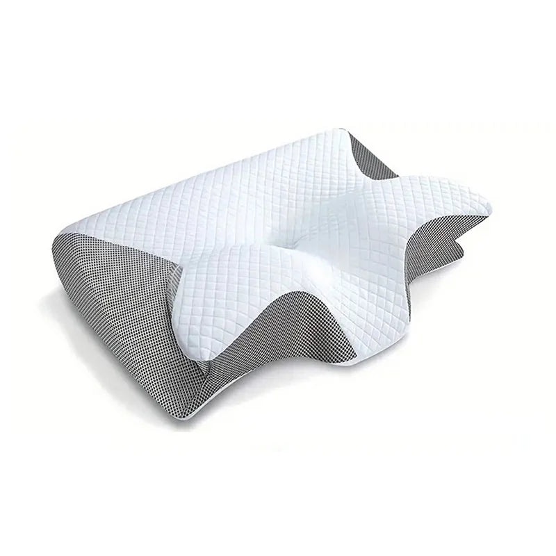 1pc Memory Foam Cervical Pillow, 2 in 1 Ergonomic Contour Orthopedic Pillow for Neck Pain, Contoured Support Pillows,Neck Pillow Beauty World Shop
