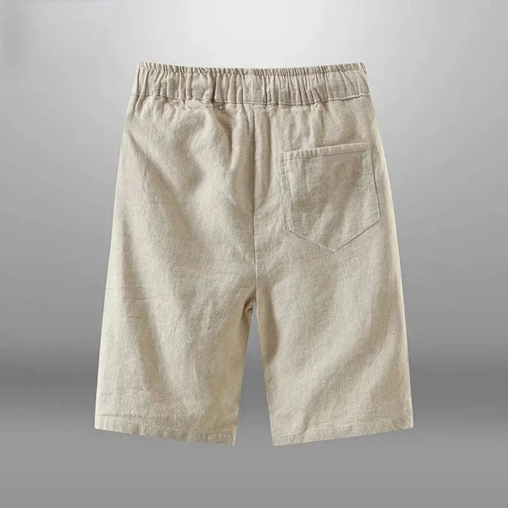 Men Shorts for Men Cotton Linen Casual Breathable Beach Shorts Men's Short Sweatpants Vacation Gym Basketball Beauty World Shop