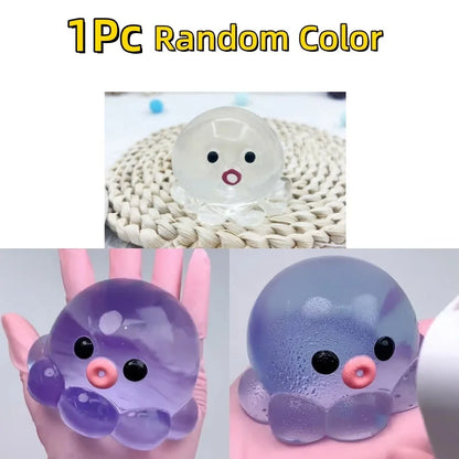 Homemade Bubble Octopus Squeeze Toy for Relax Fun Party & Birthday Gift Slow Rebound TPR Material Interactive Sensory Game Toys Beauty World Shop