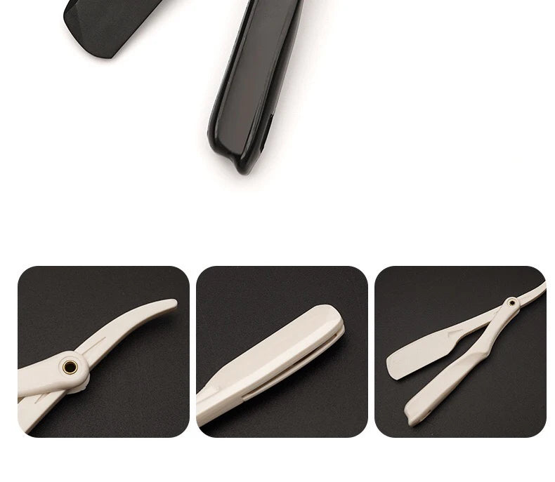 Professional Manual Shaver Straight Edge Plastic Barber Razor Folding Shaving Beard Cutter Straight Razor Wholesale Beauty World Shop