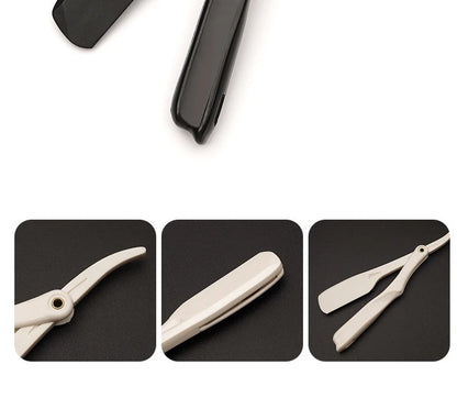 Professional Manual Shaver Straight Edge Plastic Barber Razor Folding Shaving Beard Cutter Straight Razor Wholesale Beauty World Shop