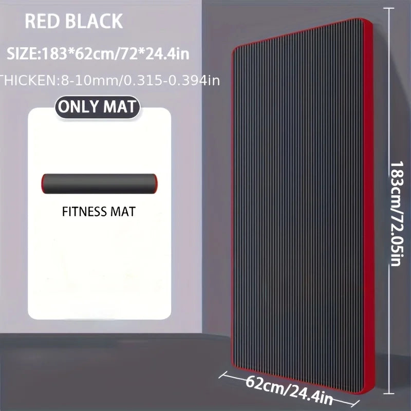 10MM Extra Thick 183cmX62cm Yoga Mats NBR Non-slip Exercise Mat Fitness Tasteless Pilates Workout Gym Mats With Bandage Beauty World Shop