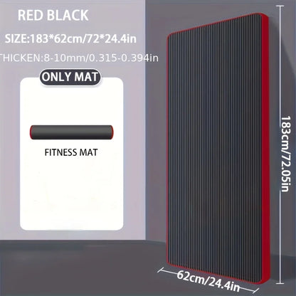 10MM Extra Thick 183cmX62cm Yoga Mats NBR Non-slip Exercise Mat Fitness Tasteless Pilates Workout Gym Mats With Bandage Beauty World Shop