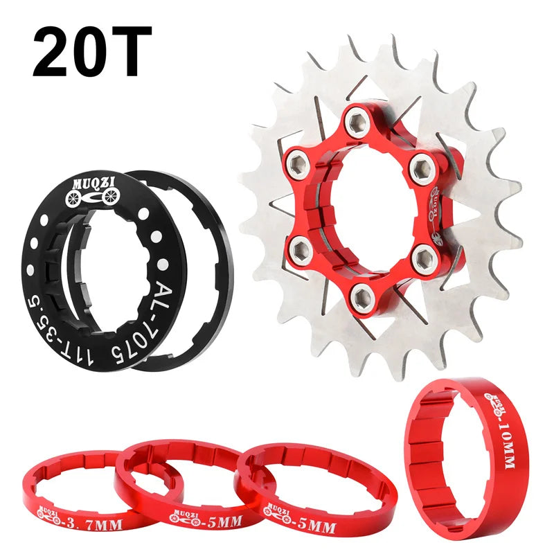 MUQZI Single Speed Cassette Cog 12T 13T 14T 15T 16T 17T 18T 19T 20T 21T 22T Bike Cassette Conversion Kit Beauty World Shop
