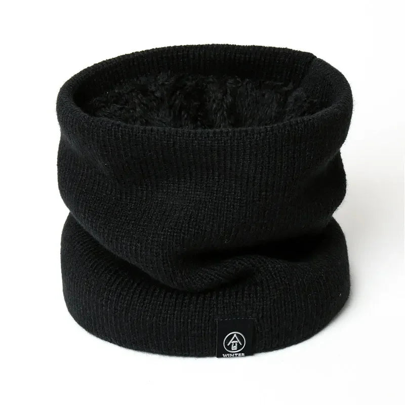 Winter Knitted Scarf Warm Cashmere Like Unisex Neck Warmer for Women Men Solid Color Snood Ring Scarf Fashion Thick Scarf Beauty Fashion