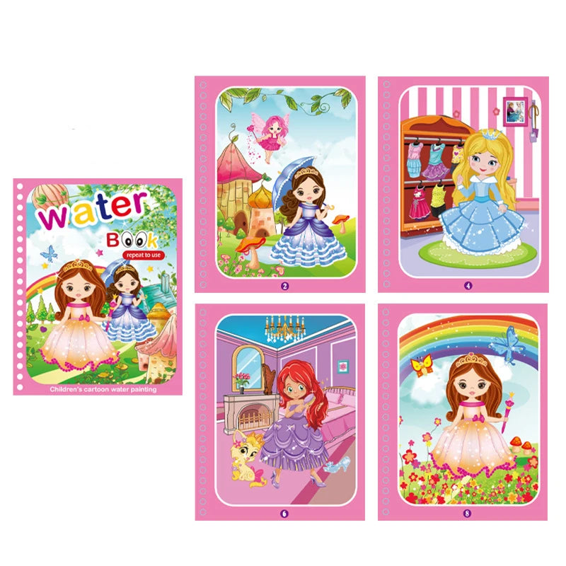 NEW Kids Magic Water Drawing Books Coloring Books Painting Toys for Kids Birthday Christmas New Year Gift for Boys and Girls Beauty Fashion