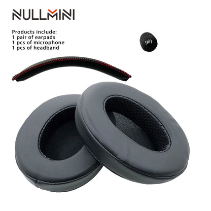 NullMini Replacement Earpads for HyperX Cloud 1/2, Alpha, Silver, Core, Revolver Headphones Headband Ear Cushion