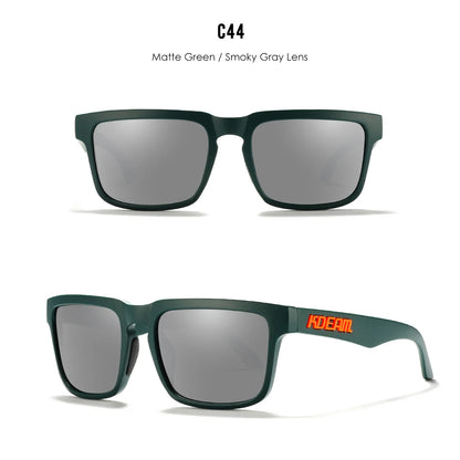 KDEAM Men's Polarized Sunglasses Square Casual Outdoors Sun Glasses Women Unisex Sunglass For Couple With Zipper Case Beauty World Shop