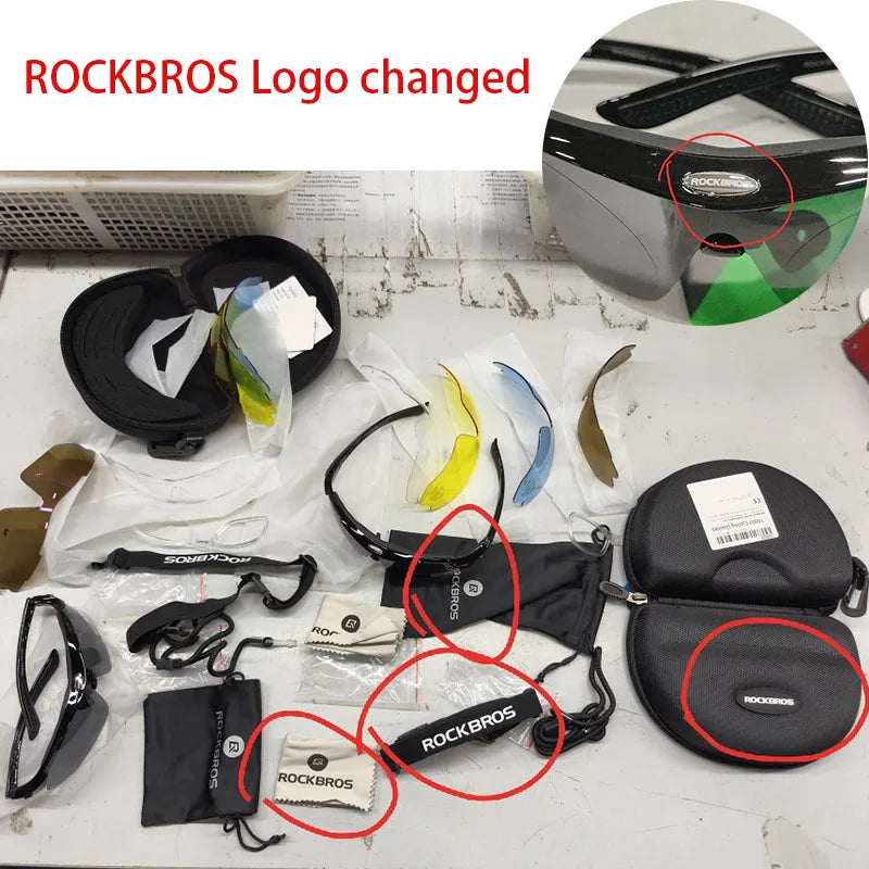 ROCKBROS Cycling Polarized glasses Bike Outdoor Sports Sunglasses MTB Road PC Goggles Eyewear Glasses 5/3 Lens Bicycle Accessory Beauty World Shop