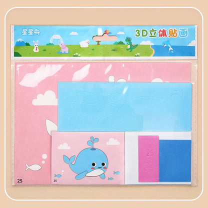 6pcs/set 3D EVA Foam Sticker DIY Cartoon Princess Animal Puzzle for Children Kids Multi-patterns Styles Toys for Children Gift Beauty World Shop