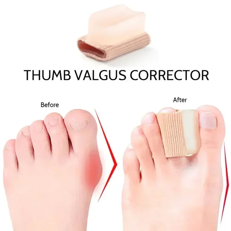 Gel Bunion Toe Separator W/Fabric Lining for Big Toe,Silicone Toe Spacers Breathable Toe Corrector Protector for Overlapping Toe Beauty Trend Shop