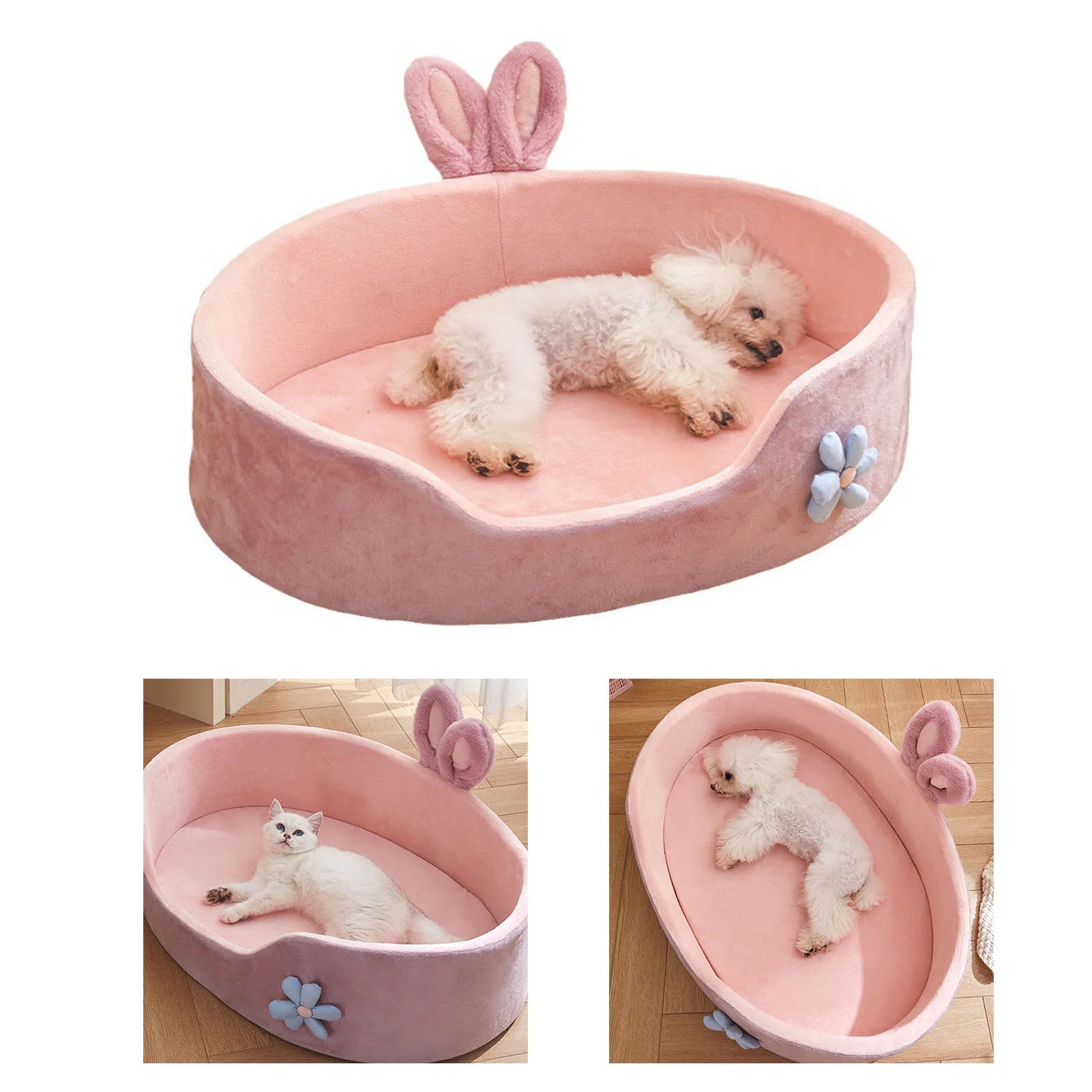 Detachable Pet Bed  Pet Bed Detachable Washable Dog Sleeping Bed Soft Comfortable Warm Cat Bed for Four Seasons Soft Pet Bed Beauty World Shop