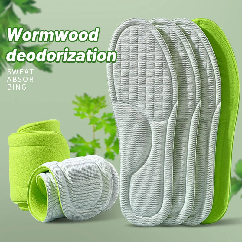 4D Cloud Technology Sports Insoles for Shoes PU Sole Soft Breathable Shock Absorption Cushion Running Orthopedic Care Insoles Beauty World Shop