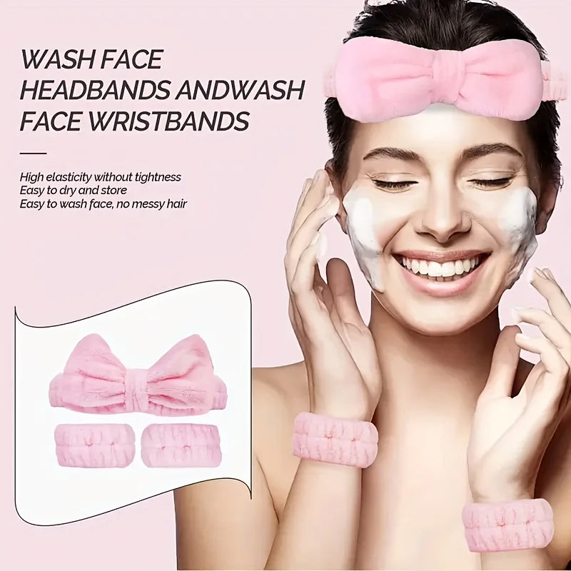 7-piece facial cleansing and massage set with a silicone dual-ended brush, dual-ended roller, and heart-shaped gua sha tool Beauty World Shop