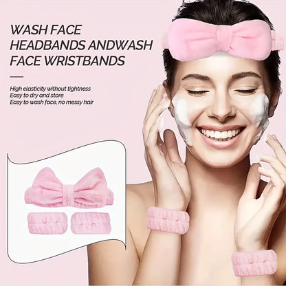 7-piece facial cleansing and massage set with a silicone dual-ended brush, dual-ended roller, and heart-shaped gua sha tool Beauty World Shop