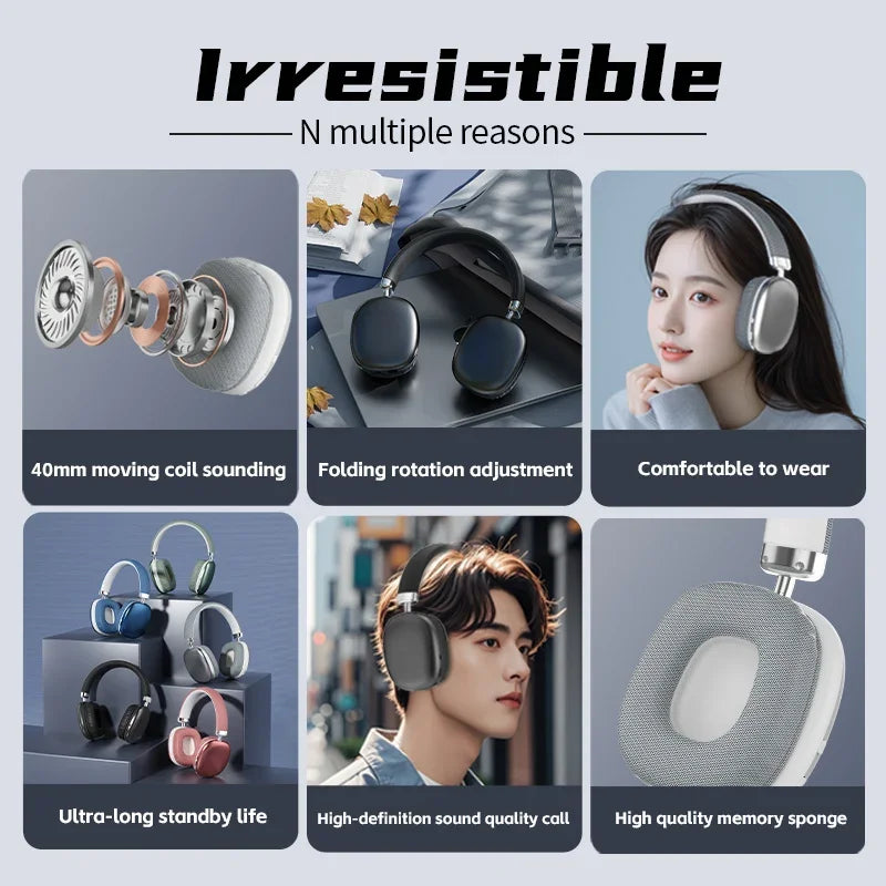2025 NEW Air Max Bluetooth Earphone Over ear Wireless Headset stereo surround gaming Headphone For Apple Iphone Xiaomi Phone Beauty World Shop