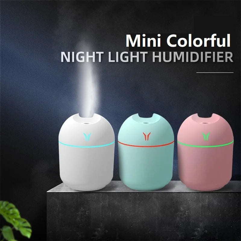 250ML USB Mini Air Humidifier Aroma Essential Oil Diffuser For Home Car Ultrasonic Mute Mist Maker Diffuser with LED Color Lamp Beauty World Shop