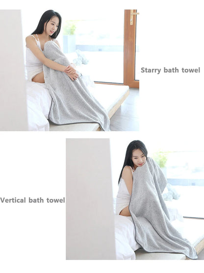 1PCS Thickened Bath Towels for The Body Microfiber Towel for Gym Sports Shower Robe for Spa Beath Home Beauty World Shop