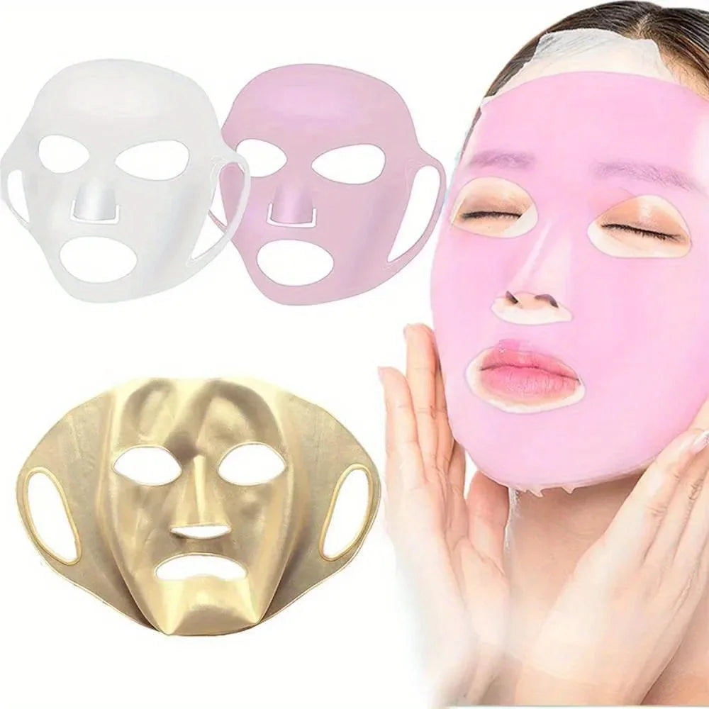 Silicone Mask Cover 3D Ear-type Anti-slip Anti-drop Fixed Mask, Auxiliary Moisturizing Mask Cover to Prevent Evaporation Tool Beauty World Shop