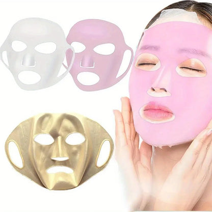 Silicone Mask Cover 3D Ear-type Anti-slip Anti-drop Fixed Mask, Auxiliary Moisturizing Mask Cover to Prevent Evaporation Tool Beauty World Shop